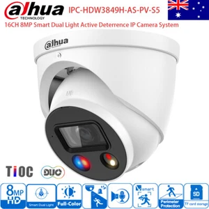 Dahua 8MP 4K Color IP Camera TiOC 2-way Audio Sound Red Blue Light Alarm SMD 4.0 - Picture 1 of 17