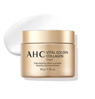 Crema de colágeno dorado AHC Vital 50 ml cosmética antienvejecimiento Corea Foto 1 de 4