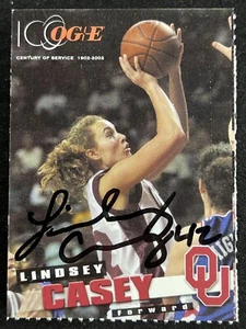 2001-02 Lindsey Casey Signed Oklahoma Sooners Womens Basketball Card Longview TX - Picture 1 of 2