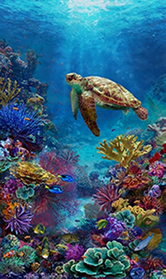 Tides Of Color de Hoffman Fabrics - Panel Ocean #V5257-73 Foto 1 de 1