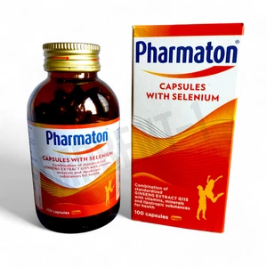 PHARMATON Capsules with Selenium and Ginseng Extract Energy Booster 100 Tablets - Picture 1 of 13