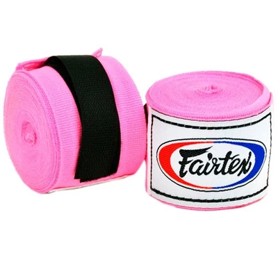 Fairtex Hand Wraps 180" Algodão Elástico Rosa HW2 Muay Thai Boxe Kickboxing MMA - Imagem 1 de 2