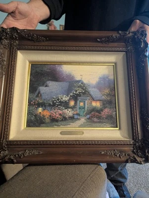 LITOGRAFÍA EN LIENZO EDICIÓN LIMITADA FIRMADA A MANO THOMAS KINKADE "WEATHERVANE HUTCH" Foto 1 de 2