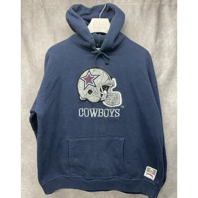 Moletom com capuz Dallas Cowboys vintage GG masculino futebol americano NFL anos 90 Nutmeg Mills EUA - Imagem 1 de 4