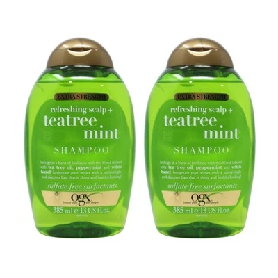 2-Pack of OGX Extra Strength Refreshing Scalp+ Shampoo, Teatree Mint, 13 Oz - Image 1 of 3