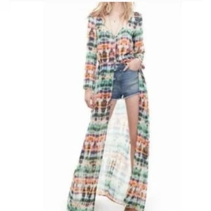 Maxi Vestido Plumero Zara Mujer Transparente Multicolor Nuevo con Etiquetas Talla M  - Imagen 1 de 8