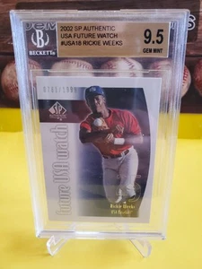 2002 SP Authentic USA Future Watch #USA18 Rickie Weeks 781/1999 (BGS 9.5) - Picture 1 of 2