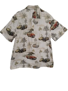 Camisa Clearwater Outfitters Para Hombres Manga Corta Abotonada Talla L De Colección Estampado de Coche - Imagen 1 de 5
