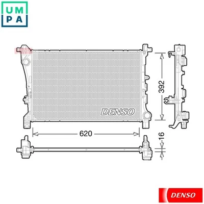 RADIATOR ENGINE COOLING DRM09166 FOR FIAT 312A2/199B6.000 0.9L 2cyl 500L 4cyl - Image 1 of 4