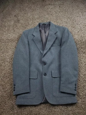 Винтажный Levi's Blazer мужской 36R серый действие костюм STA-PREST две кнопки 70-х - Изображение 1 из 4