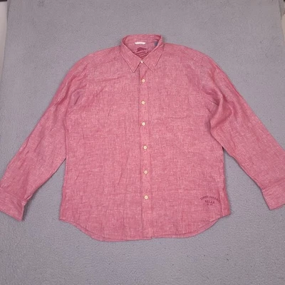 Tommy Bahama Relax Shirt Men's XL Red 100% Linen Long Sleeve Tropical Marlin - Image 1 of 4