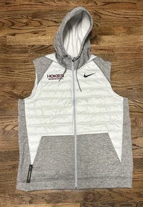 Nike Therma Full Zip Winterized Grey Virginia Tech Hokies Vest Men's Size XL - Picture 1 of 9