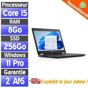 ☑️⭐☑️Dell Latitude E7470 - Intel Core i5 - SSD 256Go - Ram 8Go - Win 11☑️⭐☑️ - Photo 1/6
