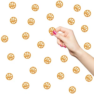 120 Piezas Confeti de Baloncesto Naranja Brillo Mesa Confeti para Fiesta de Cumpleaños Foto 1 de 4