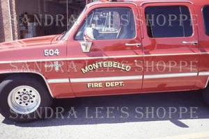 Feuerwehrapparat Dia 1995 Stadt Montebello FD Seal Suburban #504 #10618 - Bild 1 von 1