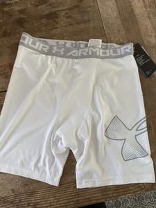 Boys XL White Under Armour Cooling Heat Gear Fitted Underwear / Shorts - Picture 1 of 4
