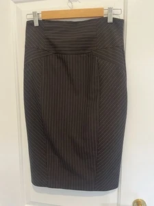 Falda vintage marrón hasta la rodilla Cue para mujer. Talla 10 - Imagen 1 de 4