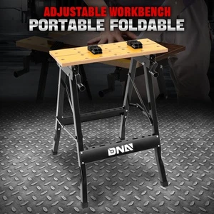 220lbs. Adjustable Foldable Workbench Work Table w/ Measuring Ruler & Protractor - Picture 1 of 1