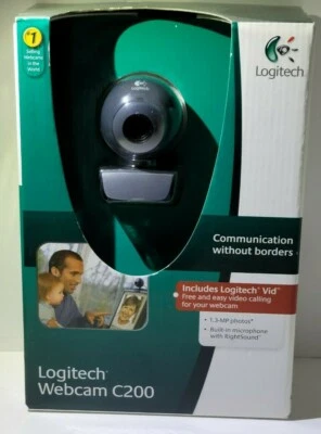 Logitech Webcam C200 USB Built-In Microphone with RightSound - Image 1 of 4