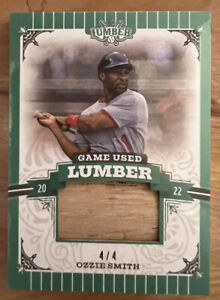 2022 Leaf Lumber Kings Emerald Ozzie Smith Game Used Lumber #’d 4/4