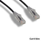 Kntk Black 2Ft Slim Cat6 Utp Ethernet Patch Cord Od 3.6Mm 28Awg Networking Rj45
