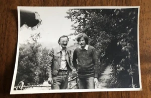 Ano - Jean Ferrat und sein Texter Guy Thomas um 1972. Silberauflage - NB - Bild 1 von 5