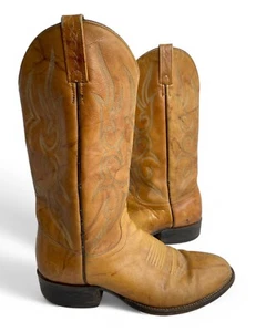 Vintage J. Chisholm 923 Marbled Deerskin Leather Western Cowboy Boots Men's 9 D - Bild 1 von 13