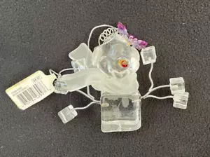 Holiday Living Cheerful Snowman Christmas Tree Ornament 93082 Clear Acrylic 3" - Picture 1 of 5