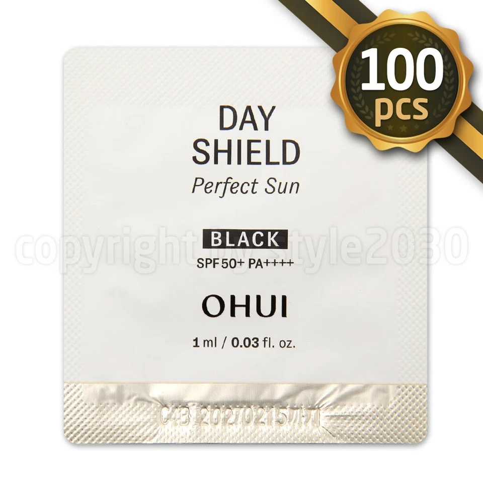O HUI Day Shield Perfect Sun BLACK 1ml x 100 Stück LSF50+ PA++++ OHUI