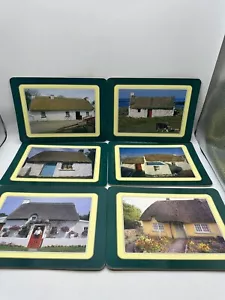 6 manteles individuales de cabañas irlandesas hechos en irlanda con respaldo de corcho - Imagen 1 de 11