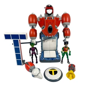 Teen Titans Go! Titans T-Robo Mech with Beast Boy & Robin Figures COMPLETE - Picture 1 of 13