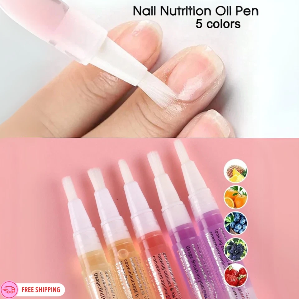 5pcs Nail Cuticle Oil Pen Set - Nourishing Nail Care & Cuticle Revitalizer Tools - Image 1 of 4