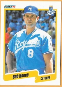 Bob Boone Kansas City Royals #102 - Fleer casi nuevo-como nuevo 1990 - Imagen 1 de 2