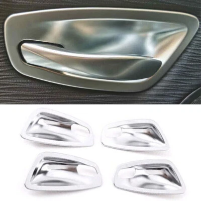 Manija de puerta interior plateada mate para BMW Serie 1 E81 2007-2011 tazón decoración moldura 4* Foto 1 de 4