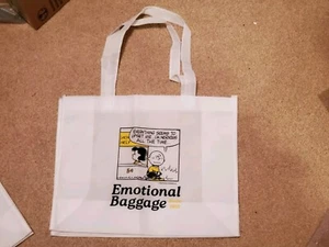 SDCC 2024 SAN DIEGO COMIC CON PEANUTS Tote Bag EMOTIONAL BAGGAGE CHARLIE BROWN - Picture 1 of 2