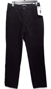 Lee Womens Relaxed Fit Plain Front Straight Leg Black Twill Pants Sz 10 Tall NWT - Picture 1 of 5