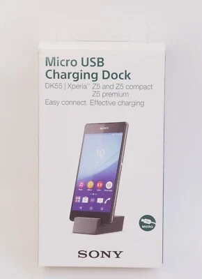 Genuine Sony Micro USB Charging Dock DK55 For Xperia Z5 / Z5 Compact /  Premium - Image 1 of 4