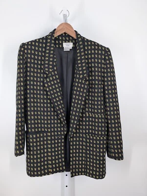 Blazer Calvin Klein Studio Collection Vintage Años 80 EE. UU. Tweed Amarillo Power 40 Foto 1 de 4