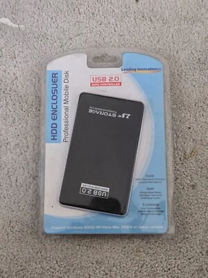 Professional Mobile Disk HDD Enclosure USB 2.0 SATA 2.5” NIB Tech Retro! - Image 1 of 2