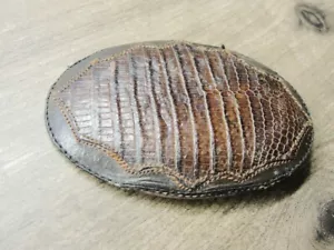 Hebilla de cinturón vintage cuero piel de reptil occidental - Imagen 1 de 7