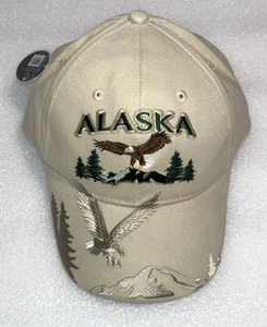 Arctic Circle Strapback Alaska Hat With Bald Eagle Tan New With Tag - Picture 1 of 8