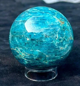 Stunningly Beautiful Apatite Sphere With Stand ~ 370g 60mm ~ WYSIWYG - Picture 1 of 1