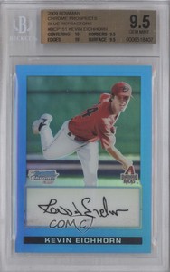 2009 Bowman Chrome Prospects Blue Refractor /150 Kevin Eichhorn BGS 9.5 GEM MINT