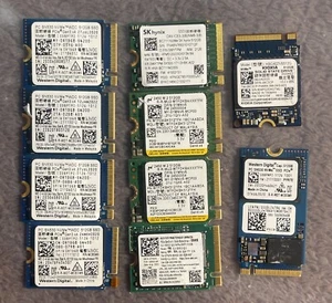 Lot of 10 Mixed SK Hynix WD SN530 512GB 2230 NVMe m.2 SSD SDBPTPZ-512G-1012 M2 - Picture 1 of 4