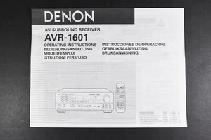 Denon AVR-1601 AV Surround Receiver Instruction Manual - Picture 1 of 2