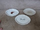 Lot of 3 Equestrian Porcelain Pin Dishes SADDLE BIT Crop by THE HUNTSMAN 5.75"