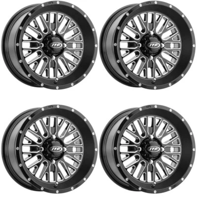 4 ATV/UTV Wheels Set 14in ITP Momentum Black 4/156 5+2 1KXP - Imagem 1 de 4