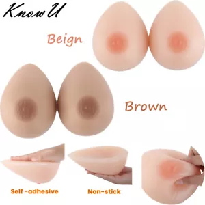 Silikon Brustformen selbstklebend gefälschte Boobs BH Enhancer tropfenförmige A-G Tasse - Bild 1 von 19