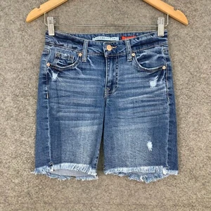 Celebrity Pink Womens Shorts Size 25 AU 7 Blue Bermuda Frayed Hem Denim 31206 - Picture 1 of 12