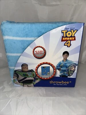 Disney/Pixar Toy Story 4 Buzz Lightyear Throwbee Throwbee manta polar azul blanco Foto 1 de 2